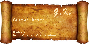Gutrai Kitti névjegykártya